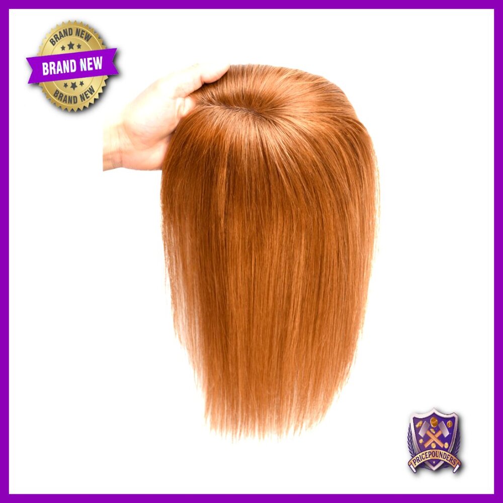 Human Hair Topper Clip-In Swiss Lace Base No Bangs Thinning Hair Coverage